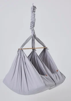 Outlet Federwiege 'Premium' für Zwillinge Grau Kinder Beistellbetten & Babywiegen|Beistellbettchen & Babywiegen