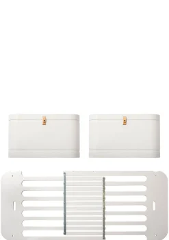 Discount Geschwisterset für 'Wood Mini+' Babybett inkl. Junior-Erweiterung zu zwei Betten Kinder Babybetten & Kinderbetten|Babybetten