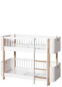 Clearance halbhohes Etagenbett 'Wood Mini+' weiß / Eiche 162 x 68 cm Kinder Hochbetten & Etagenbetten|Babybetten & Kinderbetten