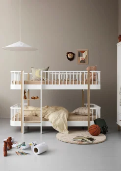 Outlet halbhohes Etagenbett 'Wood Original' Weiss / Eiche 200 x 90 cm Kinder Hochbetten & Etagenbetten|Babybetten & Kinderbetten