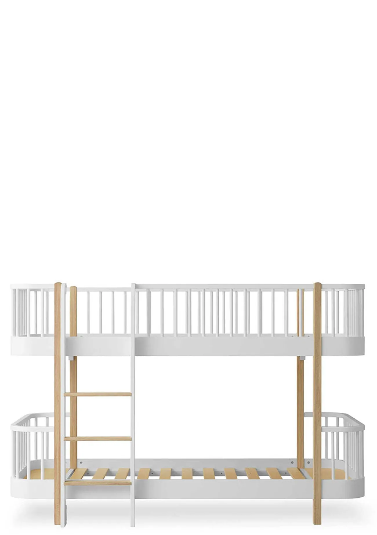 Outlet halbhohes Etagenbett 'Wood Original' Weiss / Eiche 200 x 90 cm Kinder Hochbetten & Etagenbetten|Babybetten & Kinderbetten