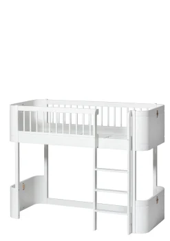 Clearance halbhohes Hochbett 'Wood Mini+' 162 x 68 cm Kinder Hochbetten & Etagenbetten|Babybetten & Kinderbetten