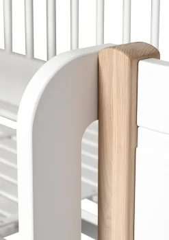 halbhohes Hochbett 'Wood Mini+' weiß / Eiche 162 x 68 cm Kinder Hochbetten & Etagenbetten|Babybetten & Kinderbetten