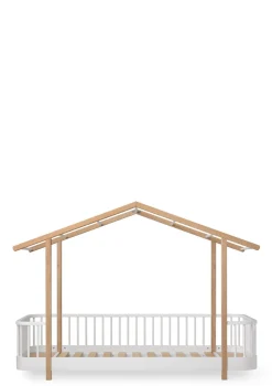 Hausbett 'Wood Original' Weiß / Eiche 200 x 90 cm Kinder Babybetten & Kinderbetten|Babybetten