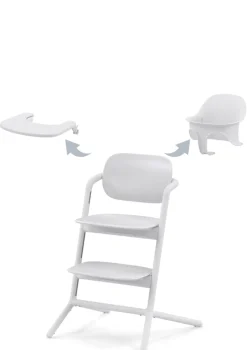Outlet Hochstuhl 'Lemo' 3-in-1 Set All white / White Kinder Kinderstühle & Kindertische|Hochstühle