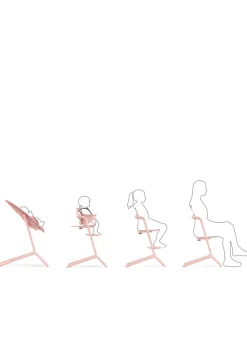 Discount Hochstuhl 'Lemo' 3-in-1 Set Pearl Pink / Light Pink Kinder Kinderstühle & Kindertische|Hochstühle