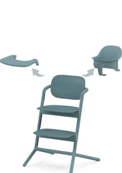 New Hochstuhl 'Lemo' 3-in-1 Set Stone Blue / Mid Blue Kinder Kinderstühle & Kindertische|Hochstühle