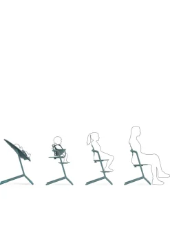 New Hochstuhl 'Lemo' 3-in-1 Set Stone Blue / Mid Blue Kinder Kinderstühle & Kindertische|Hochstühle