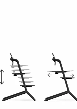 Online Hochstuhl 'Lemo' 4-in-1 Set Stunning Black / Black Kinder Kinderstühle & Kindertische|Hochstühle