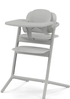 Hochstuhl 'Lemo' 3-in-1 Set Suede Grey / Mid Grey Kinder Kinderstühle & Kindertische|Hochstühle