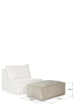 Hot Hocker 'Linen Ottoman' Beige Kinder Stillen & Stillzubehör|Living