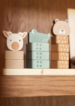 Holz Stapelturm 'Jungle Jambo' Lernspielzeug|Holzspielzeug