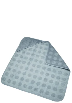 Hoodie Organic 'Dots' Blueberry Kinder Bademäntel|Badzubehör