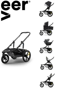 Best &Jog Joggergestell dunkelgrau / schwarz Kinder Kinderwagen|Sportwagen & Jogger