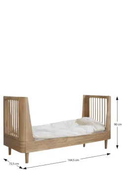 New Juniorbett 'Nature Junior Bed 2.0' Eiche 164,5 x 72,5 cm Kinder Babybetten & Kinderbetten|Babybetten