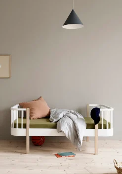 Hot Juniorbett 'Wood Original' weiß / Eiche 160 x 90 cm Kinder Babybetten & Kinderbetten|Babybetten