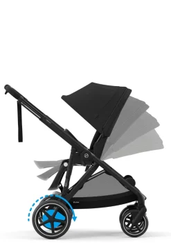Online Kinderwagen 'e-Gazelle S' Black / Moon Black Kinder Kinderwagen|E-Kinderwagen