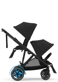 Online Kinderwagen 'e-Gazelle S' Black / Moon Black Kinder Kinderwagen|E-Kinderwagen