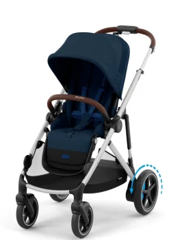 Sale Kinderwagen 'e-Gazelle S' Silver / Ocean Blue Kinder Kinderwagen|E-Kinderwagen