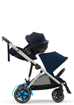 Sale Kinderwagen 'e-Gazelle S' Silver / Ocean Blue Kinder Kinderwagen|E-Kinderwagen