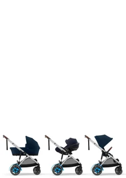 Sale Kinderwagen 'e-Gazelle S' Silver / Ocean Blue Kinder Kinderwagen|E-Kinderwagen