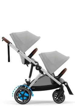 Sale Kinderwagen 'e-Gazelle S' Silver / Stone Grey Kinder Kinderwagen|E-Kinderwagen