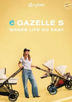 Online Kinderwagen 'e-Gazelle S' Taupe / Stormy Blue Kinder Kinderwagen|E-Kinderwagen
