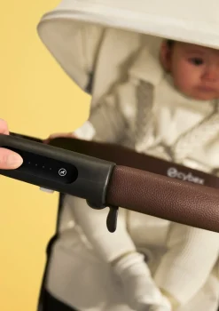 Online Kinderwagen 'e-Gazelle S' Taupe / Stormy Blue Kinder Kinderwagen|E-Kinderwagen