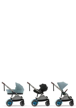 Online Kinderwagen 'e-Gazelle S' Taupe / Stormy Blue Kinder Kinderwagen|E-Kinderwagen