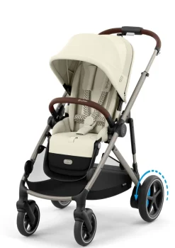Hot Kinderwagen 'e-Gazelle S' Taupe / Seashell Beige Kinder Kinderwagen|E-Kinderwagen