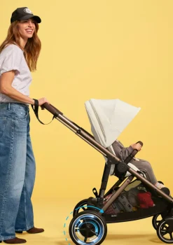 Hot Kinderwagen 'e-Gazelle S' Taupe / Seashell Beige Kinder Kinderwagen|E-Kinderwagen