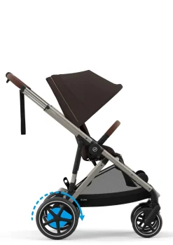 Kinderwagen 'e-Gazelle S' Taupe / Chocolate Brown Kinder Kinderwagen|E-Kinderwagen
