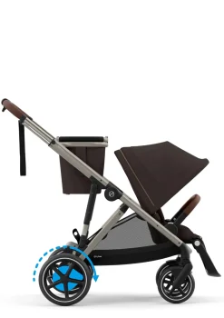 Kinderwagen 'e-Gazelle S' Taupe / Chocolate Brown Kinder Kinderwagen|E-Kinderwagen