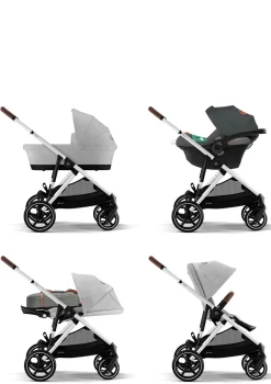 Hot Kinderwagen 'Gazelle S' Silver / Lava Grey Kinder Kinderwagen|Zwillingswagen