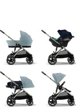 Discount Kinderwagen 'Gazelle S' Taupe / Sky Blue Kinder Kinderwagen|Zwillingswagen