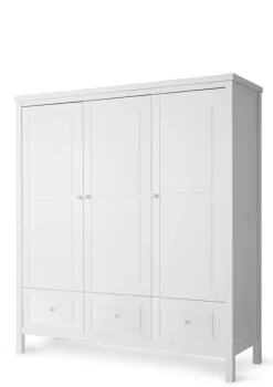 Discount Kleiderschrank 3-türig weiß Kinder Kleiderschränke & Regale
