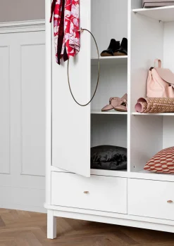 Clearance Kleiderschrank 'Wood' 3-türig weiss Kinder Kleiderschränke & Regale