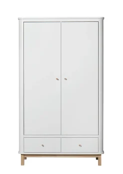 Best Kleiderschrank 'Wood' 2-türig weiss / Eiche Kinder Kleiderschränke & Regale