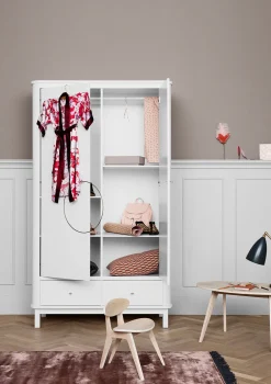 Sale Kleiderschrank 'Wood' 2-türig weiss Kinder Kleiderschränke & Regale