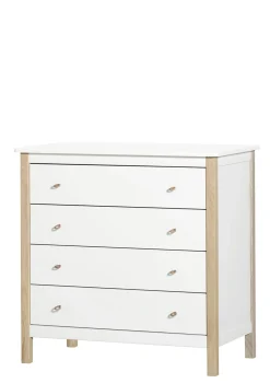 Best Kommode 'Wood' 4 Schubladen weiß/Eiche Kinder Wickelkommoden & Wickeltische|Wickelkommoden & Wickeltische