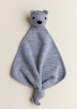 Outlet Merino Schmusetuch Teddy Tokki Grey Mélange Schmusetücher|Schmusetücher
