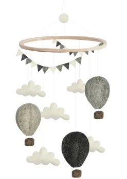 Best Mobile 'Air Balloons/Pennants' Grey Kinder Spieluhren & Mobiles|Spieluhren & Mobiles