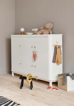 Online Multi-Schrank 'Wood' 3-türig weiss Kinder Living|Kleiderschränke & Regale