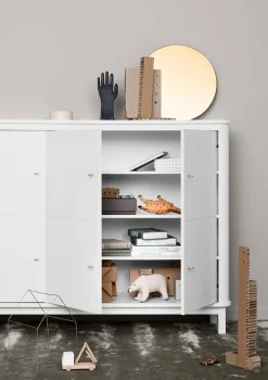 Online Multi-Schrank 'Wood' 3-türig weiss Kinder Living|Kleiderschränke & Regale