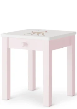 New Nachttisch rosa handbemalt Kinder Bettzubehör|Bettzubehör
