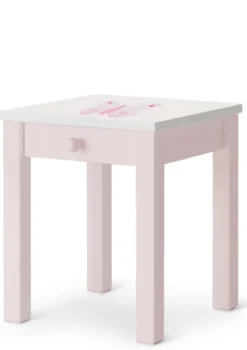 New Nachttisch rosa handbemalt Kinder Bettzubehör|Bettzubehör