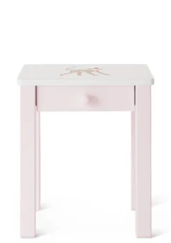 New Nachttisch rosa handbemalt Kinder Bettzubehör|Bettzubehör