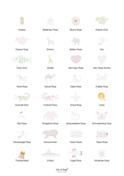 New Nachttisch rosa handbemalt Kinder Bettzubehör|Bettzubehör