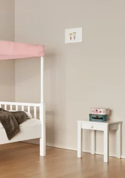 New Nachttisch rosa handbemalt Kinder Bettzubehör|Bettzubehör