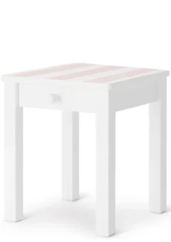 Outlet Nachttisch weiß handbemalt Kinder Bettzubehör|Bettzubehör